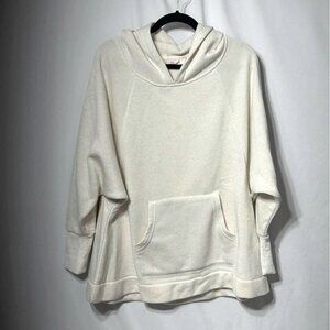 La Vie en Rose cape sweatshirt/hooded. Cream. Size L. Super cute with tights!